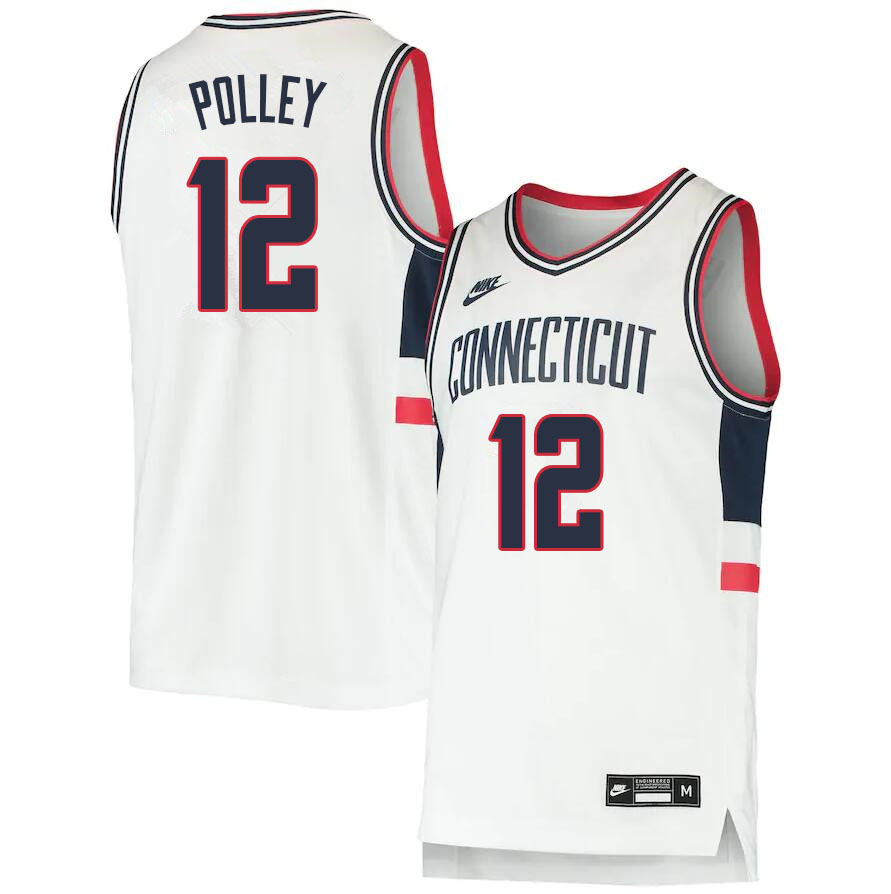 2021 Men #12 Tyler Polley Uconn Huskies College Basketball Jerseys Sale-Throwback